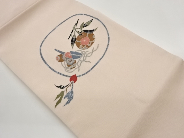 抽象野菜模様名古屋帯